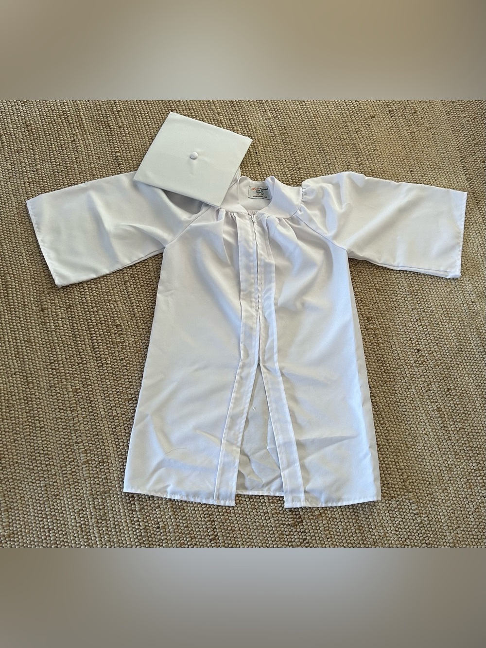 OSBO GradSeason White Kids Ceremony Gown with Cap -33”